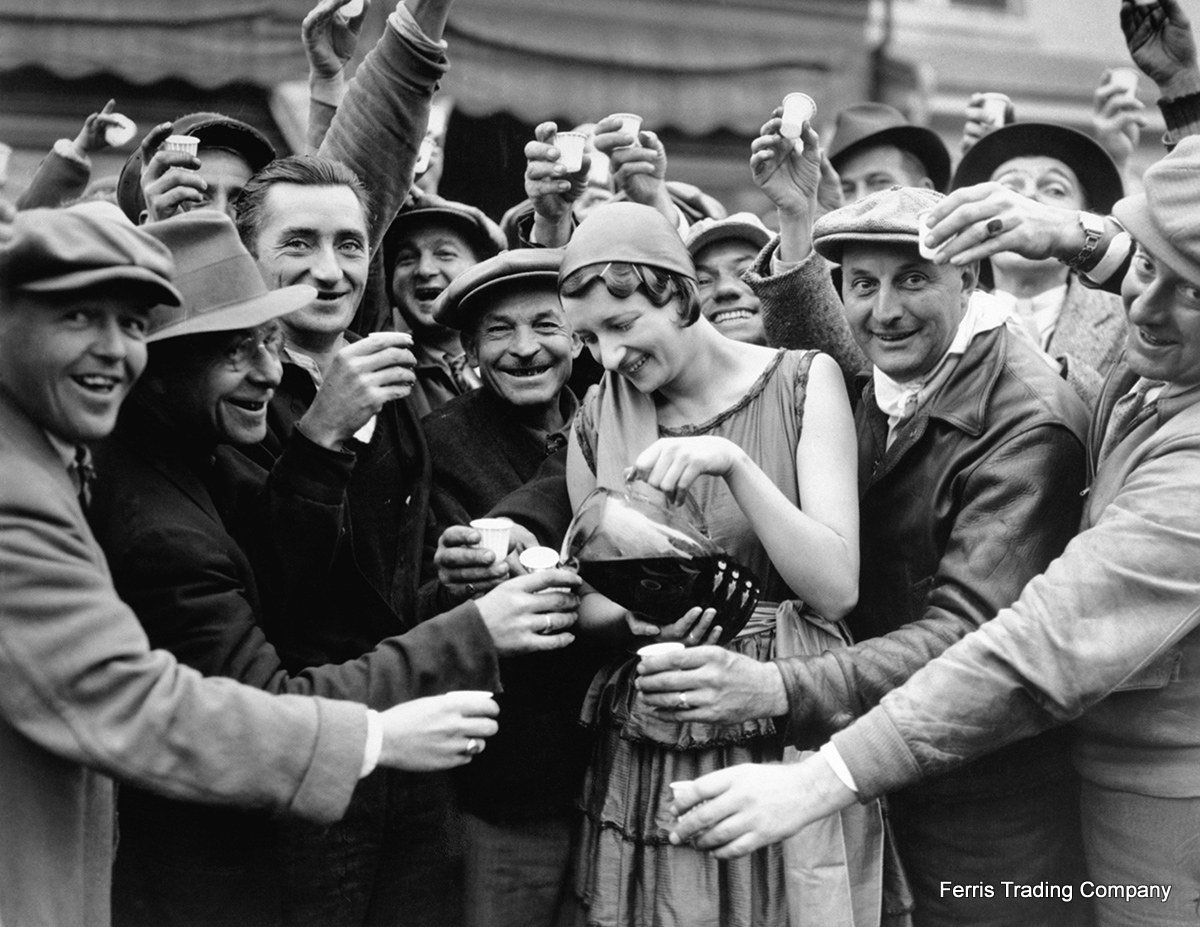 End of Prohibition Toast - 1933 - Photo - Repeal - 18th Amendment - Photograph - Picture - Whiskey - Beer - Liquor - Tavern - Speakeasy